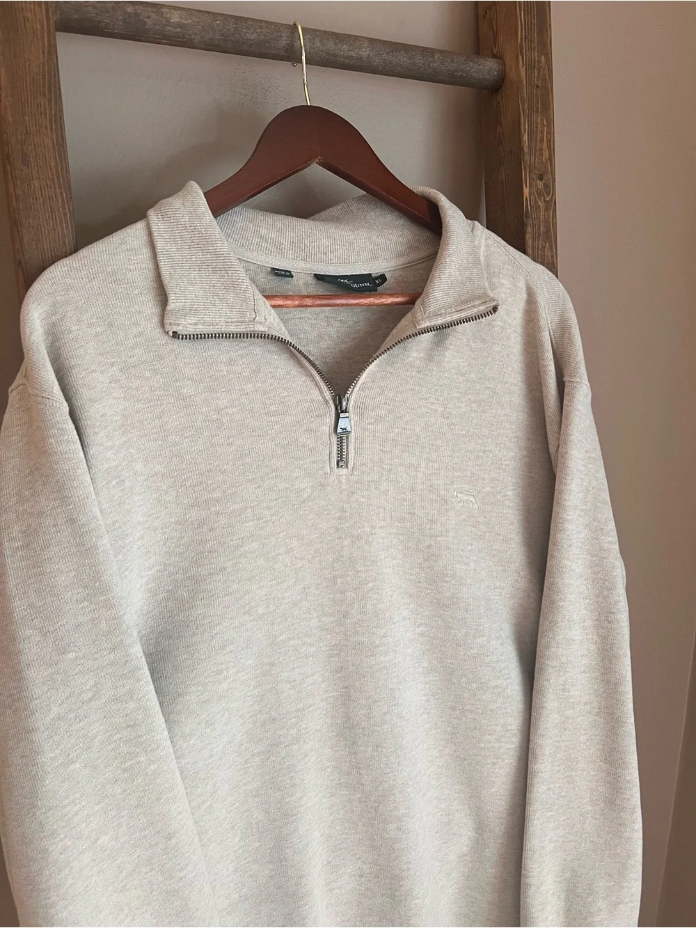 Rodd & Gunn Light Oatmeal Quarter Zip Sweater